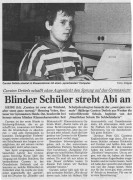 Blinder Schüler strebt Abi an