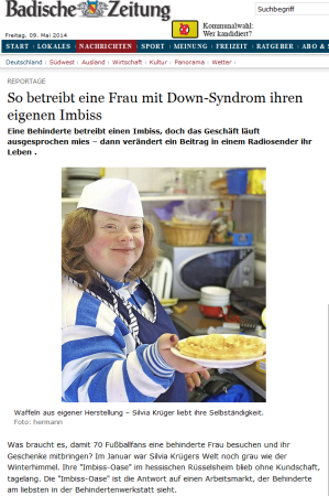 Silvia Krüger Imbiss Down-Syndrom
