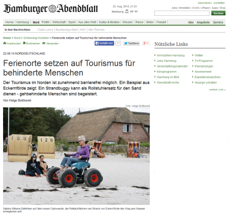 Hamburger Abendblatt 22.08.14 (Screenshot der Online-Ausgabe)