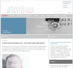 Screenshot http://ohrenkuss.de/