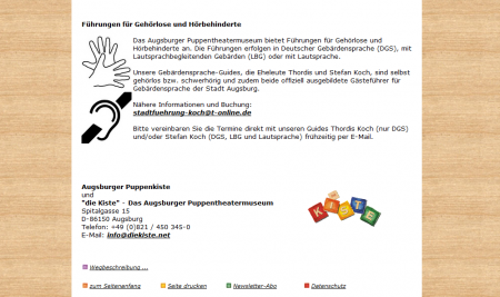 Augsburger Puppenkiste - http://www.augsburger-puppenkiste.de/besucher-infos/index.shtml