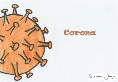 Corona-Virus, Zeichnung von Susanne Junge