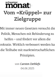 Vom «Krüppel» zur Zielgruppe